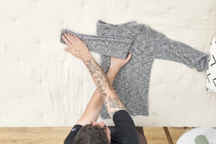 Konmari sweater folding top
